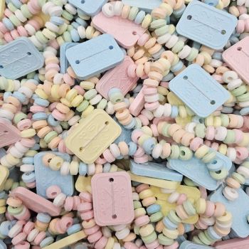Retro Sweets - hard candy pieces on elastic shaped like candy watches