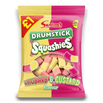 Rhubarb and Custard Drumstick Squashies, On the one side it tastes of sweet rhubarb whilst on the other, a creamy custard.