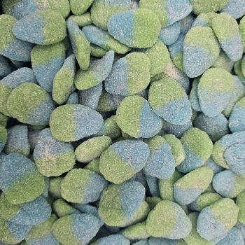 Retro Sweets - fizzy blue jelly sweets shaped like raspberries