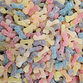Retro Sweets - fizzy jelly sweets shaped like bones in assorted colours