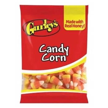 A bag of delicious candy corn American sweets, popular at Halloween!