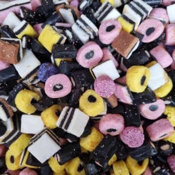 Liquorice Allsorts - An assortment of retro liquorice, coconut and aniseed sweets.