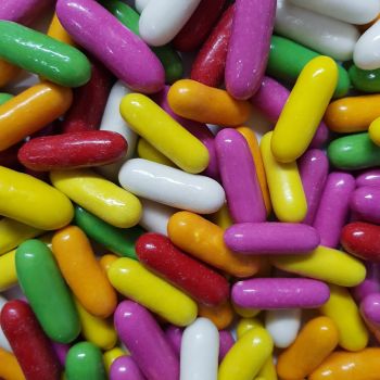 A 3kg bag of Taveners traditional Liquorice Comfits