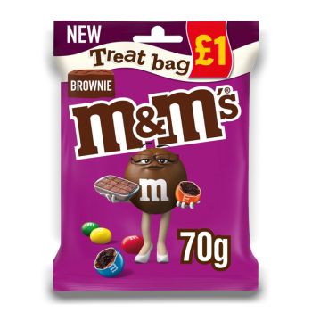 A treat bag of Brownie M&M's, a brownie experience in M&M's shell, a delicious soft chocolate centre with the crisp sugar shell we all know and love.
