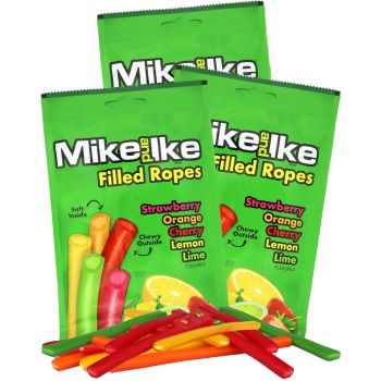 American Sweets - Fruit flavour Mike and Ike Filled Ropes candy sweets