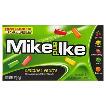 An American theatre box full of original fruit flavour Mike and Ike American sweets
