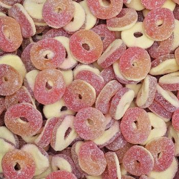 Peach Hearts - Retro peach flavour jelly sweets in the shape of love hearts