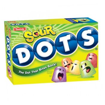 American Sweets - Sour dots are fruit flavour American candy with a sour coating!