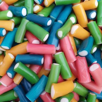 assorted fruit flavour pencils with a fondant filling