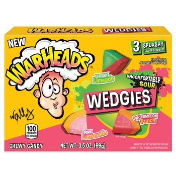American Sweets - Warheads Wedgies gummies in a large 127g peg bag
