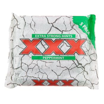 A pack of 5 rolls of Peppermint flavour Extra Strong mint sweets.
