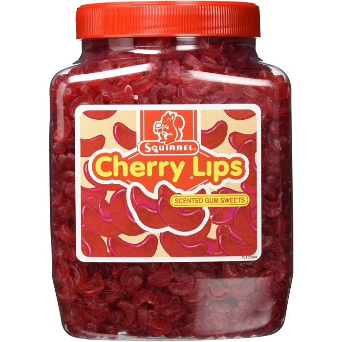 Cherry Lips 2.25kg Jar Retro Sweets Bulk Sweets Wholesale Sweets