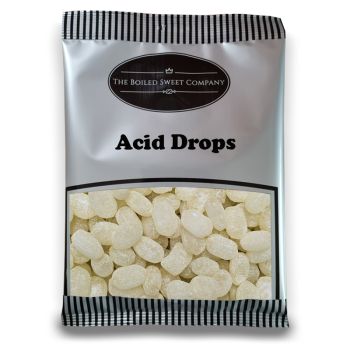 Pick and Mix Sweets - 1Kg Bulk bag of Acid Drops, traditional sugar coated boiled sweets