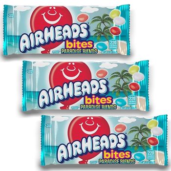 American Sweets - A pack of three Airheads Paradise Blends flavour chewy candy pieces.