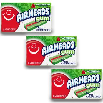 American Sweets - A pack of 3 watermelon flavour Airheads gum