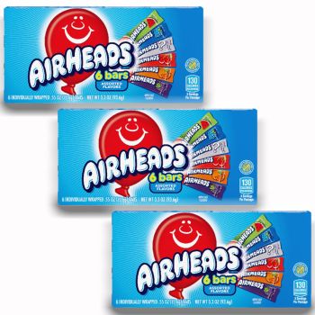 American Sweets - A pack of 3 Airheads Theatre Boxes. Chewy American candy bars