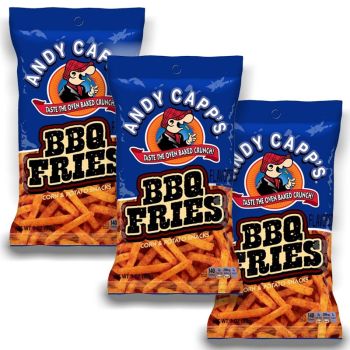 American Sweets - A large 85g bag of Andy Capps BBQ fries American crisps