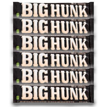 American Sweets - A pack of 6 Annabelles Big Hunk bars, chewy nougat with roasted peanuts.