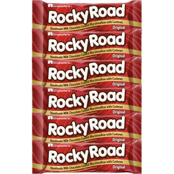 American Chocolate - A pack of 6 Rocky Road marshmallow and and cashew bars covered in milk chocolate!