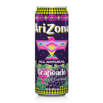 A large 680ml can of Arizona Grapeade - American soda drinks