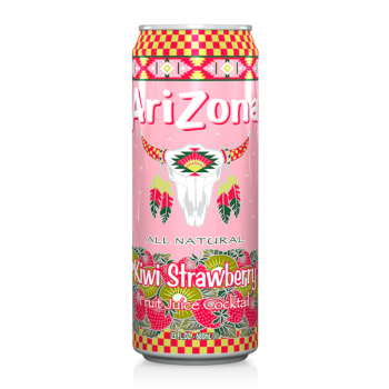 A large 680ml can of Arizona Kiwi Strawberry - American soda drinks