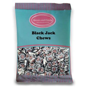 Black Jack Chews - 1Kg Bulk bag of retro aniseed and liquorice flavour chewy sweets