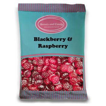 Blackberry and Raspberry - 1Kg Bulk bag of fruit flavour jelly sweets shaped like berries!