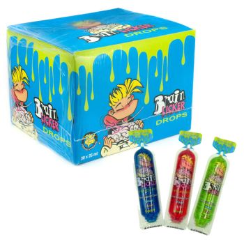 A full case of 30 brain licker sour candy drops