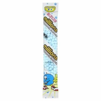 Bubblegum millions are a tiny, chewy bubblegum flavoured sweets. There’s a good reason why they’re called Millions – you get so many of them in a bag!