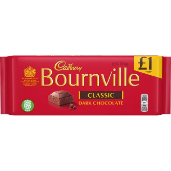 Bournville classic dark chocolate bar in a sharing size