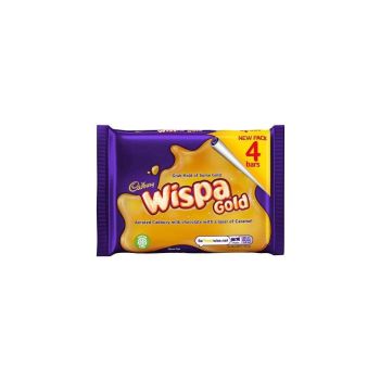 A multipack pack of Cadbury Wispa Gold chocolate bars