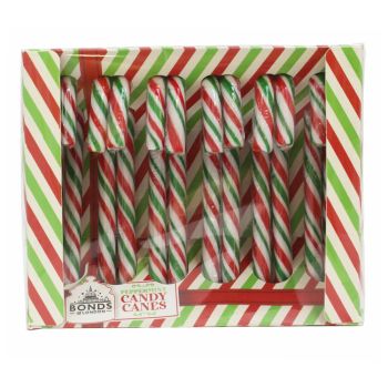 A box of 12 Peppermint Candy Canes, Traditional Christmas Sweets