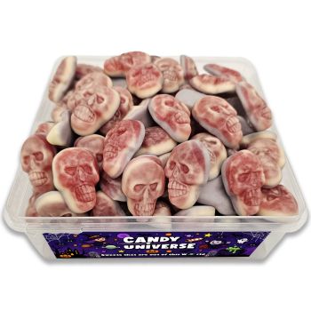 Candy Universe Halloween Jelly Filled Skulls Tub