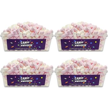 Pack of 4 Candy Universe Mini Marshmallows Tubs