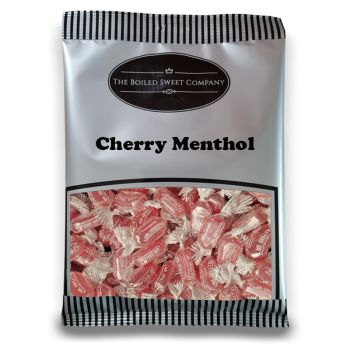 Pick and Mix Sweets - 1Kg Bulk bag of Cherry menthol, traditional wrapped boiled sweets with a cherry and menthol flavour