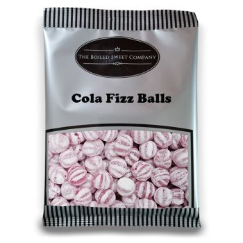 Pick and Mix Sweets - 1Kg Bulk bag of Cola Fizz Balls, traditional cola flavour boiled sweets with stripes of sherbet