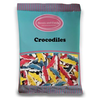 Crocodiles - 1Kg Bulk bag of fruit flavour jelly sweets shaped like crocodiles!