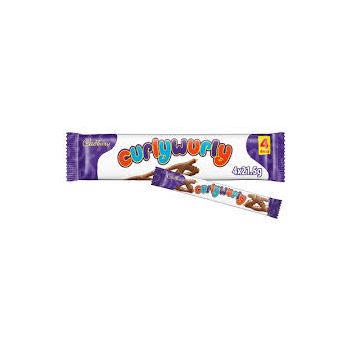 A multipack of 5 Cadbury Curly Wurly chewy caramel bars