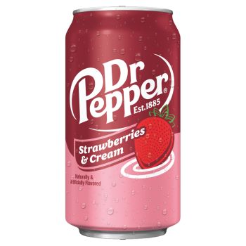 American Drinks - Strawberry and cream flavour Dr Pepper in a can