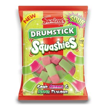 Drumstick Sour Cherry and Apple Squashies - The sour flavour of a cherry and apple Drumstick Lolly in a squashy format!