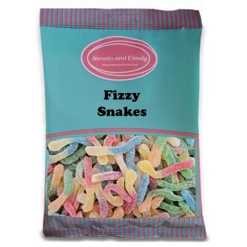 A bulk 1kg bag of retro fizzy snakes sweets