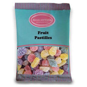 Fruit Pastilles - 1Kg Bulk bag of traditional gummy sweets with a sugar coating