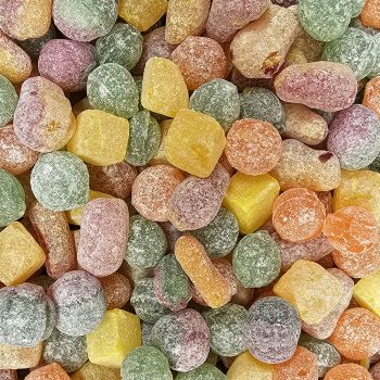 Pick and Mix Sweets - Fruit Salad, an assortment of fruit flavour boiled sweets in a variety of different shapes.
