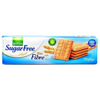 A packet of sugar free biscuits rich in fibre with a malt taste