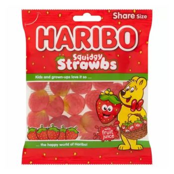 Retro Sweets - Haribo strawberry flavour sweets shaped this small strawberries