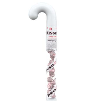 Christmas Sweets - Hersheys candy cane kisses in a festive plastic candy cane
