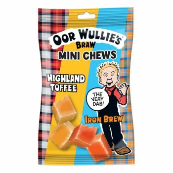 Retro Sweets - Oor Wullies Braw Highland Toffee and Iron Brew Mini Chews in a 147g bag