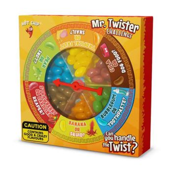 Hot Chip Mr Twister Challenge, a fun spinner game featuring good and bad flavour jelly beans