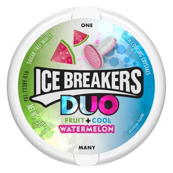 Ice Breakers Duo Watermelon - American candy mints with watermelon flavour