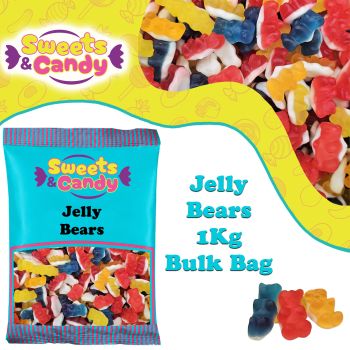 Jelly teddy bears in a bulk 1kg bag